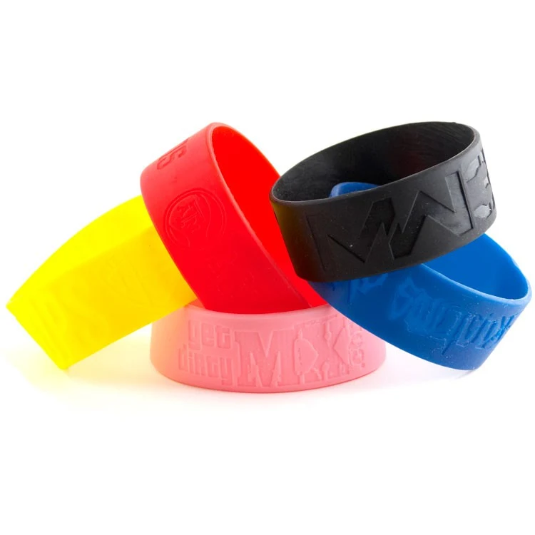 1" Debossed Silicone Wristband 1