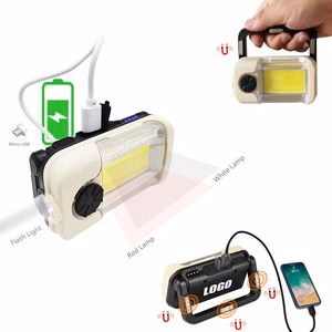 Portable COB Flashlight With Multiple Light Modes And Adjustable Handle