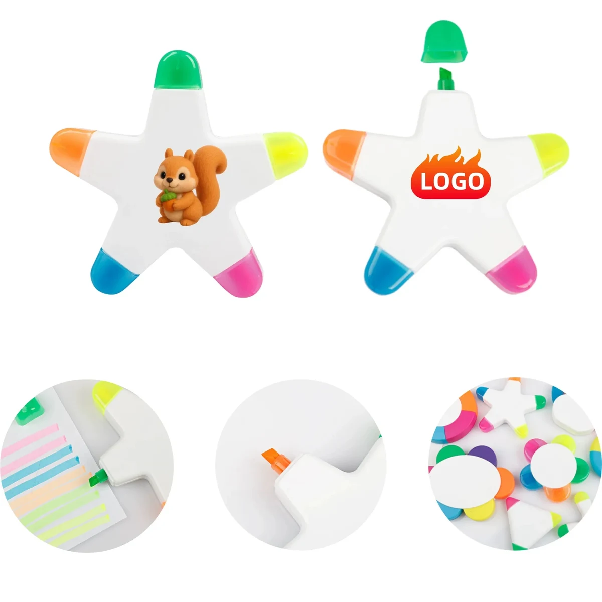 Star Shape 5 Color Highlighter Marker 1