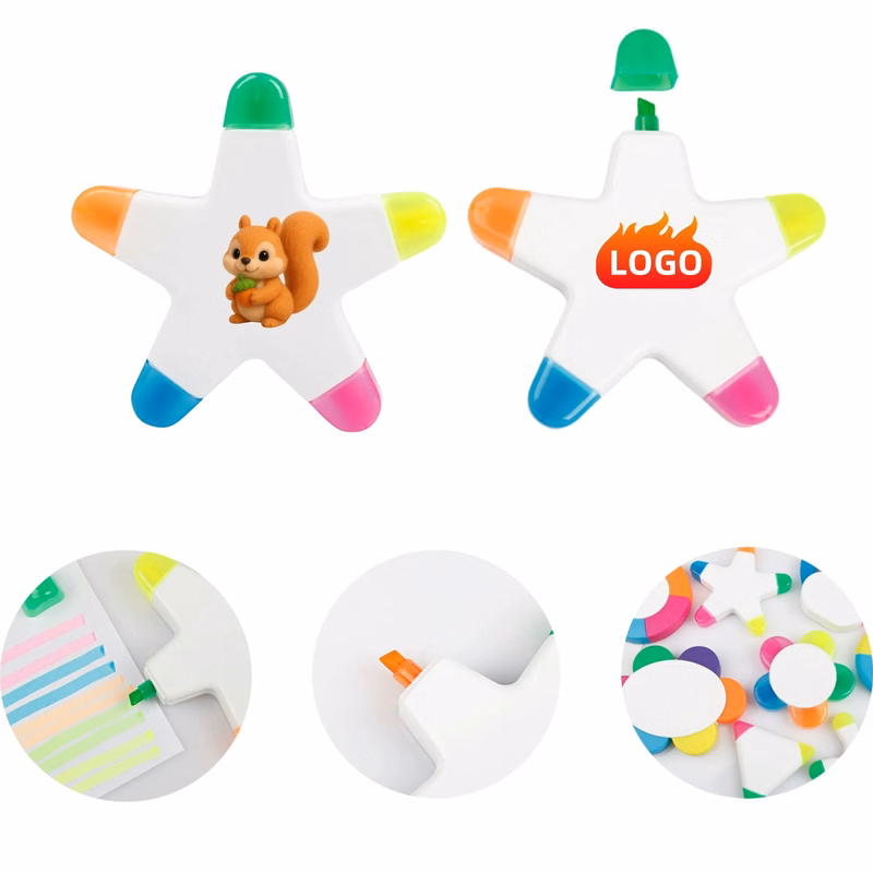 Star Shape 5 Color Highlighter Marker