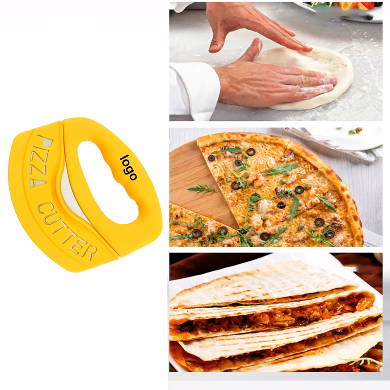 Stainless steel hand-held pizza cutter