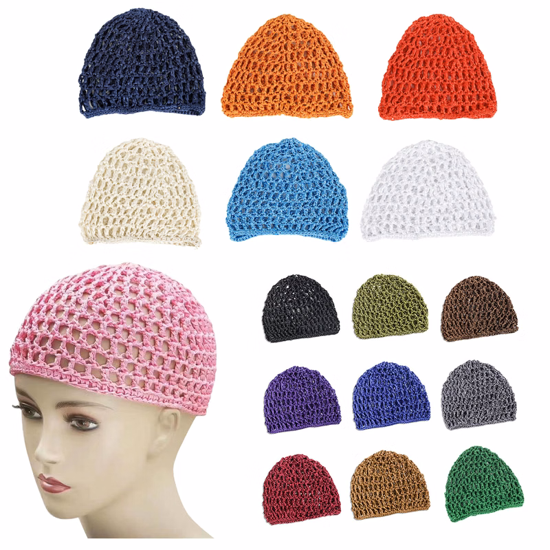 Solid Color Knitted Mesh Hat
