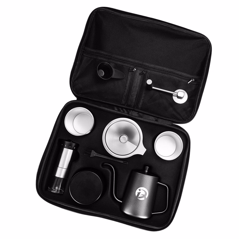 9 in 1 Outdoor Camping Pour Over Coffee Maker Set