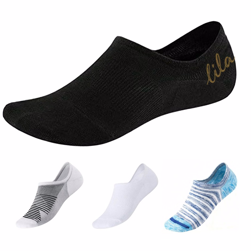 Men Running Low Grip Invisible Sneakers Socks