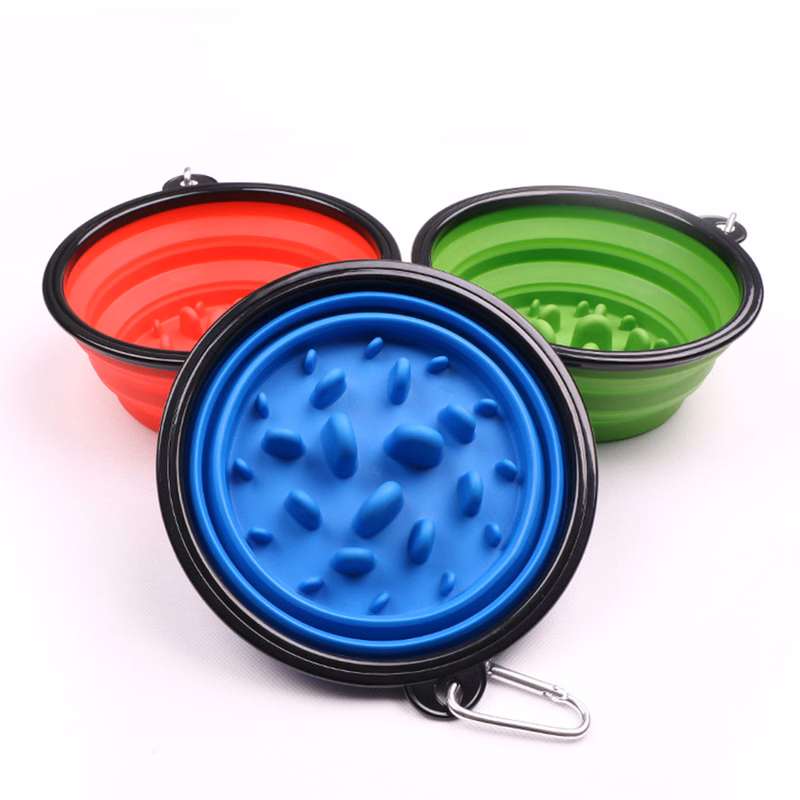Slow Foldable Feeder Dog Bowl