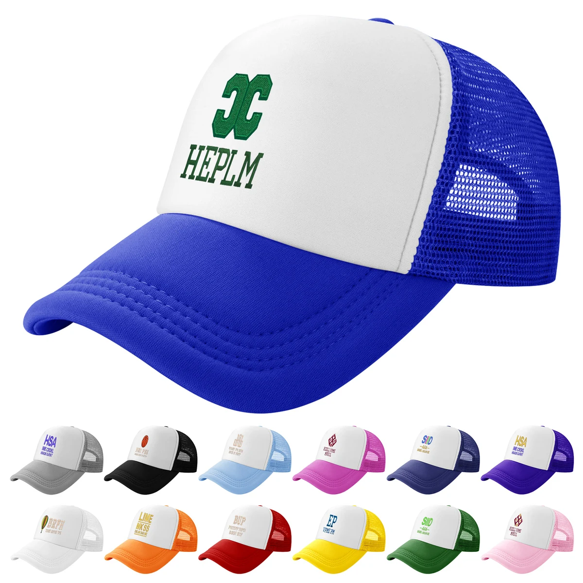 Curved Brim 5-Panel Foam And Mesh Trucker Hat 1