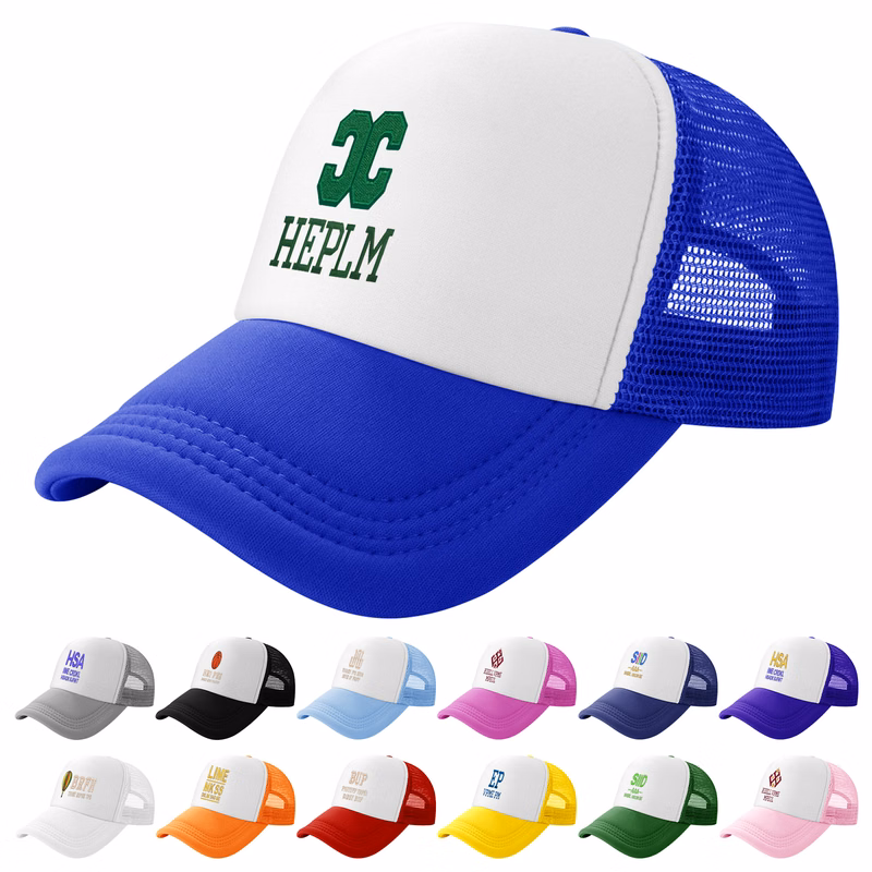 Curved Brim 5-Panel Foam And Mesh Trucker Hat