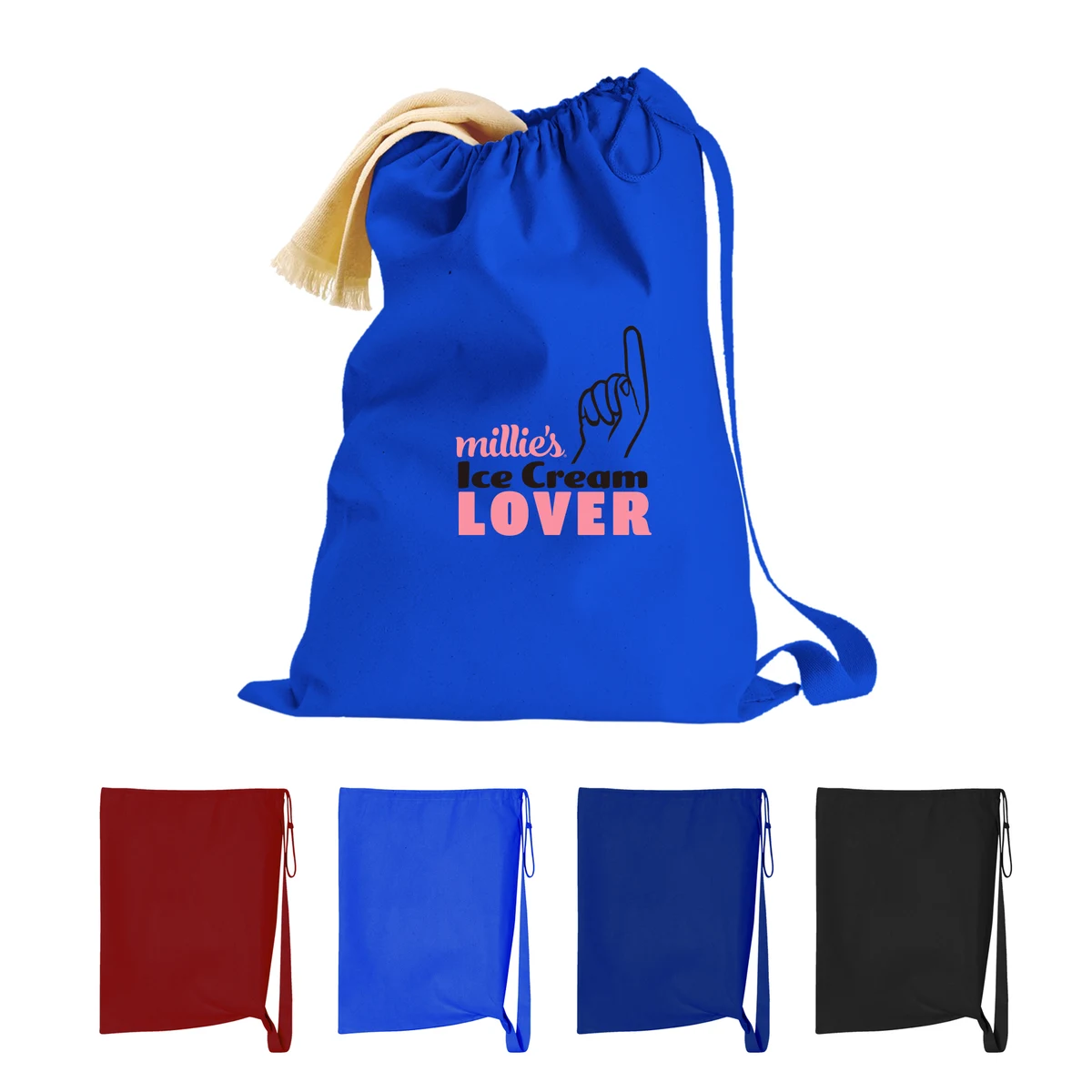 SMALL HEAVY CANVAS DRAWSTRING LAUNDRY BAG - 18" x 24"_R101BLY 1