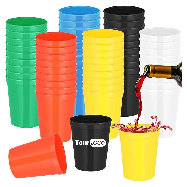 16Oz Reusable Plastic Kids Stadium Cups 1