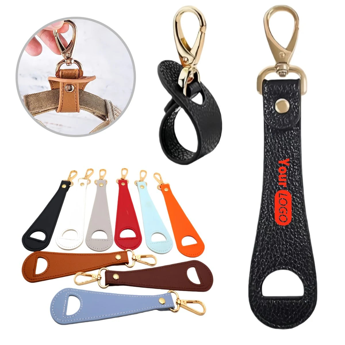PU Leather Hands Free Hat Clip 1