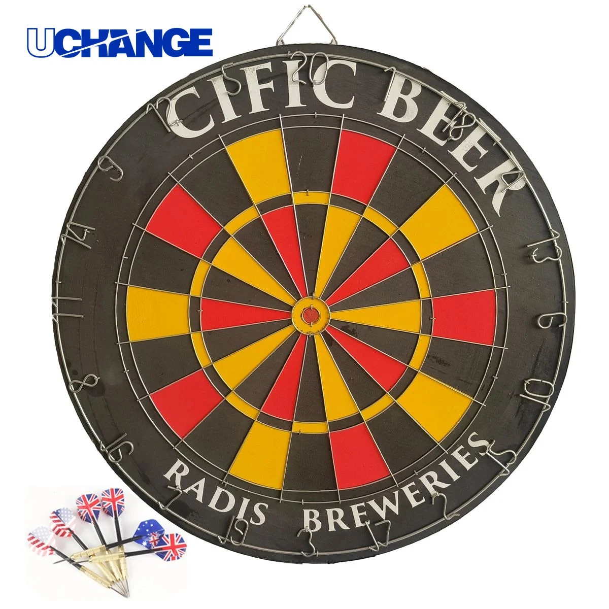 Cork Dartboard Set with 6 Darts for Events 1