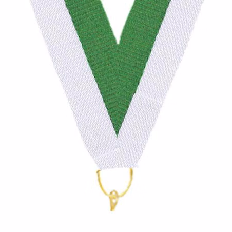 0.875" x 30" Green White White GoldSnap Clip Stock