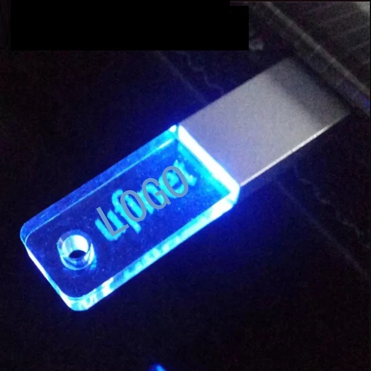 LED Light UP Crystal USB Flash Drive 1