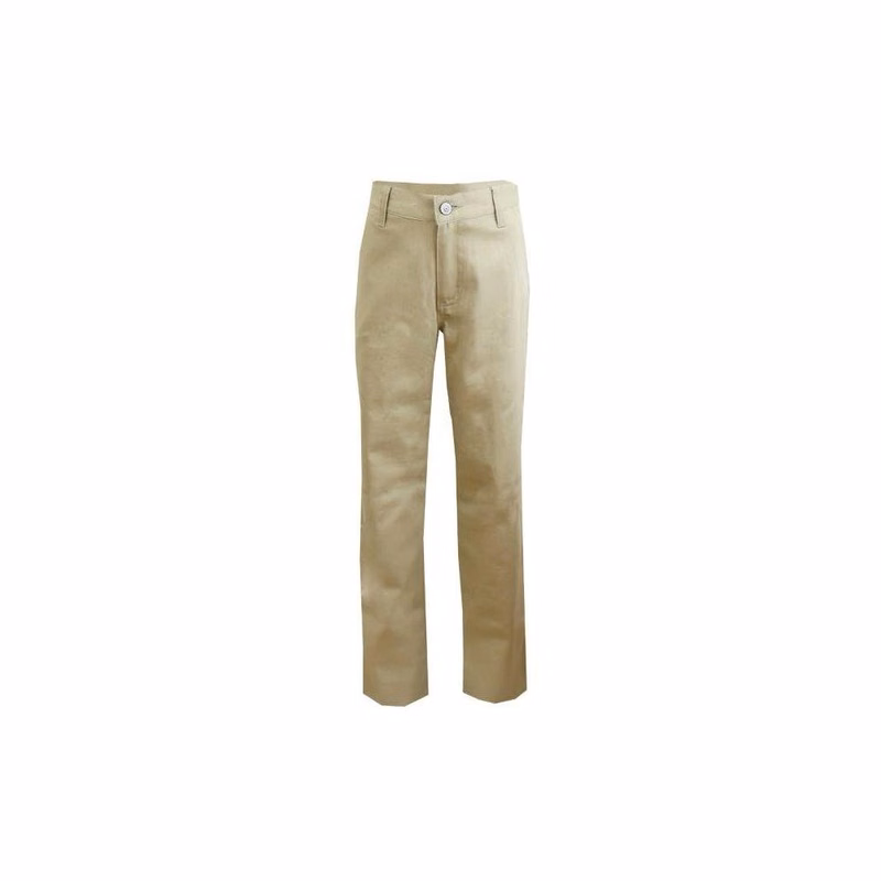 Junior Girls' Uniform Pants - Size 5/6 Khaki Straight Leg