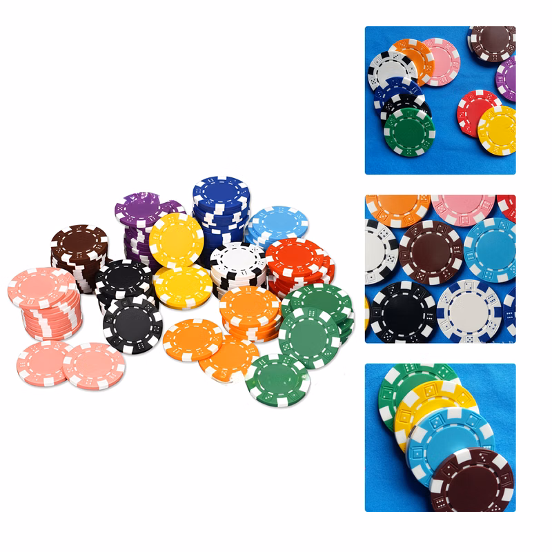 MOQ50 ABS Plastic Poker Chips With Custom Logo
