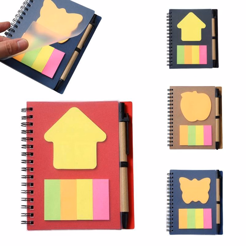 A6 Spiral Notebook W/ Pens & Sticky Notes