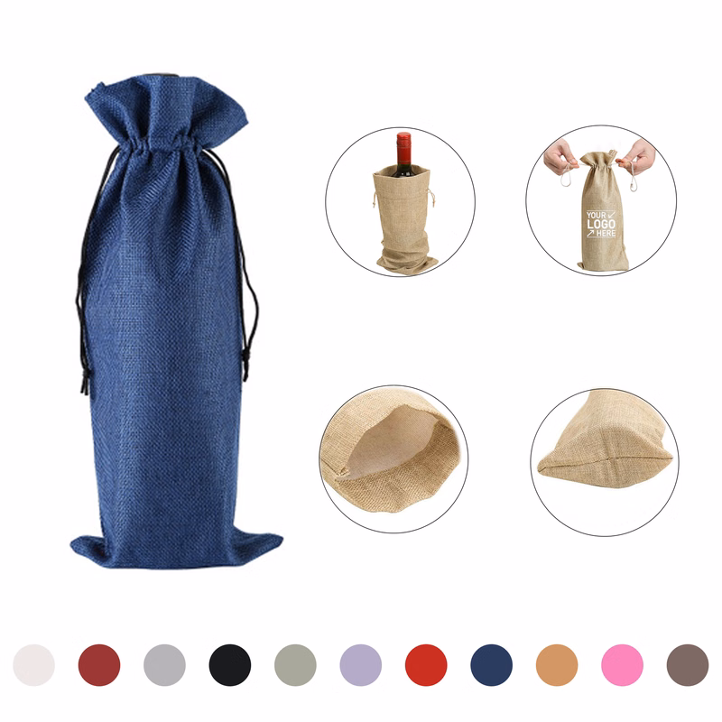 Champagne Burlap Packaging Bag