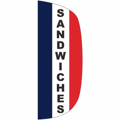 "SANDWICHES" 3' x 8' Message Flutter Flag