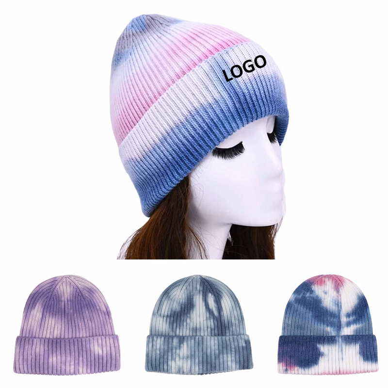 Tie-dye Printed Knitted Beanie