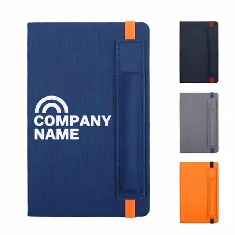 Pu Leather Business Office Notebook with Pen Holder
