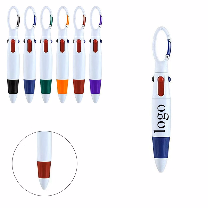 Office Multi-function Promotional Carabiner Signature Pen