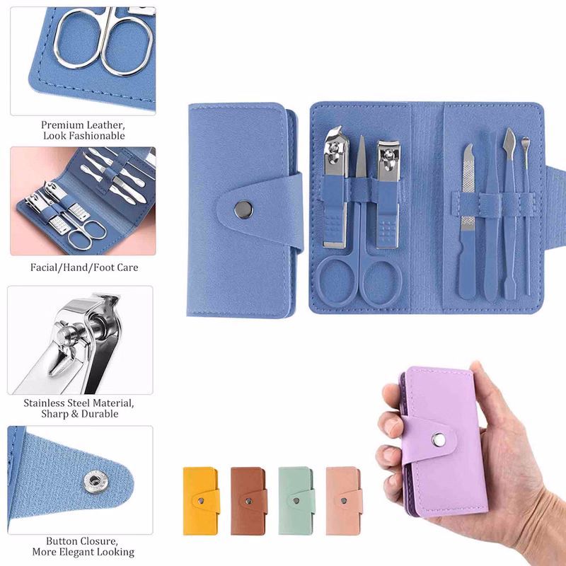 7-Piece Leather Look Manicure Set