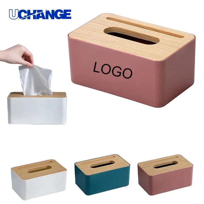 Wood Tissue Box Natural Decor Holder for Living Spaces 1