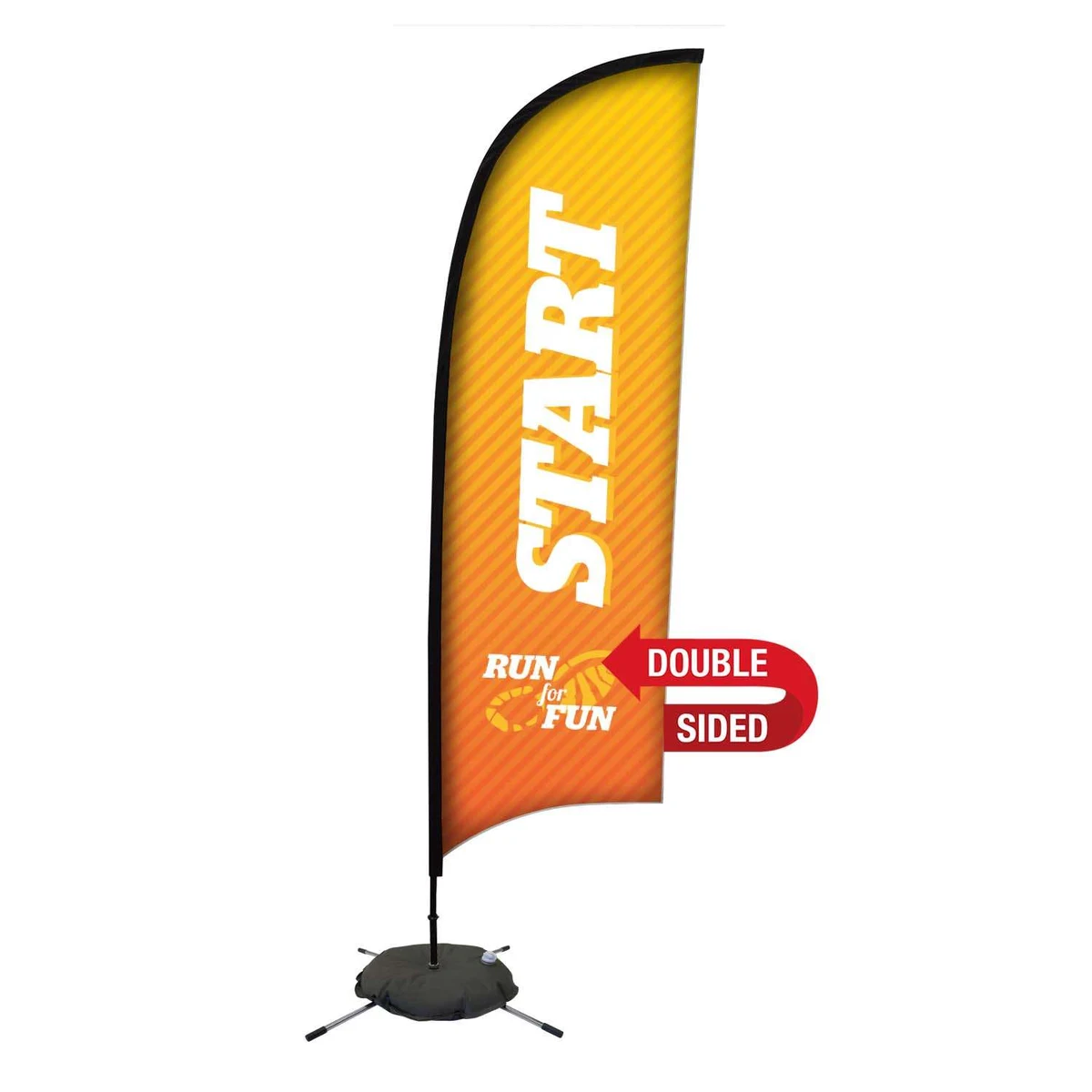 9' Premium Razor Sail Sign Kit (Double-Sided with Scissor Base) 1