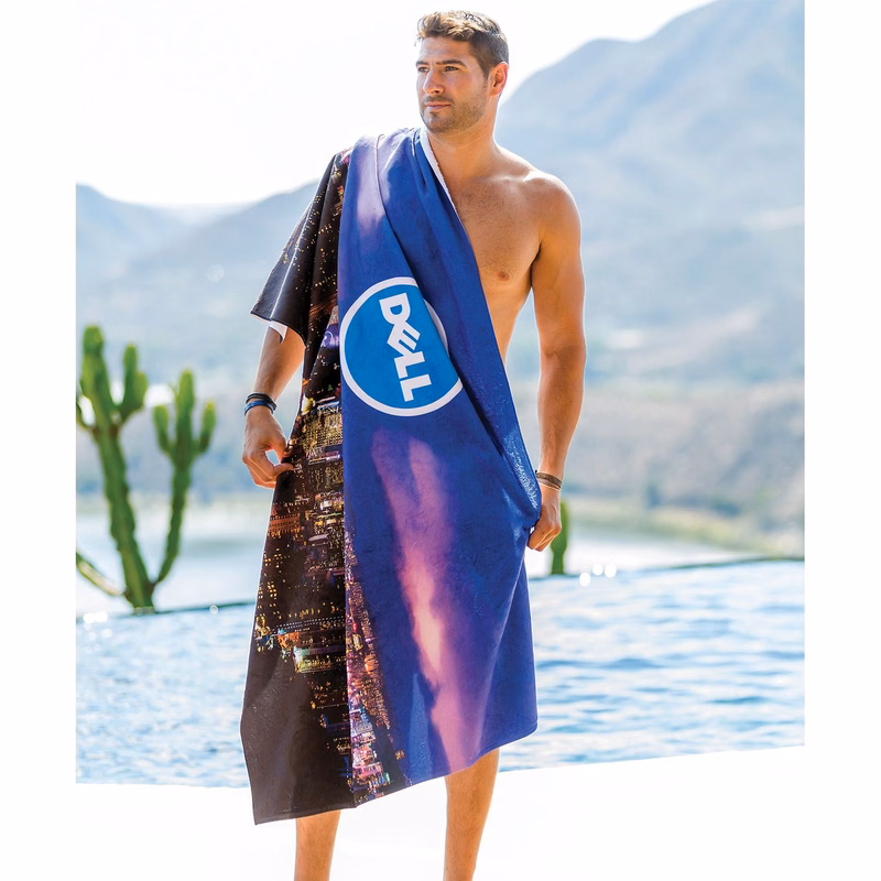 40"x 75" Sublimated Microfiber Sand Proof Beach Towel