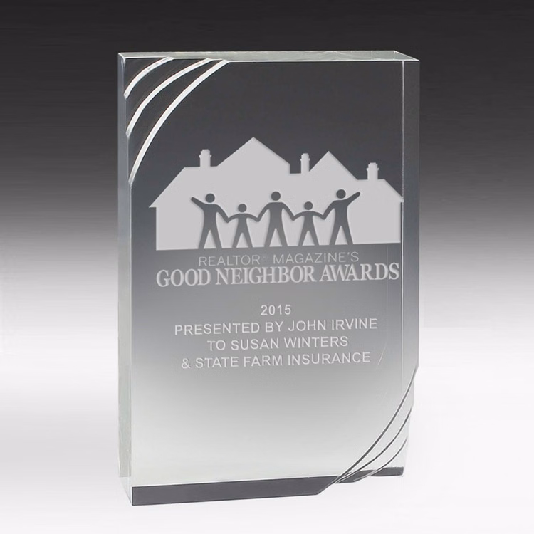 1 1/4" Thick Freestanding Acrylic Awards - 5 1/2"