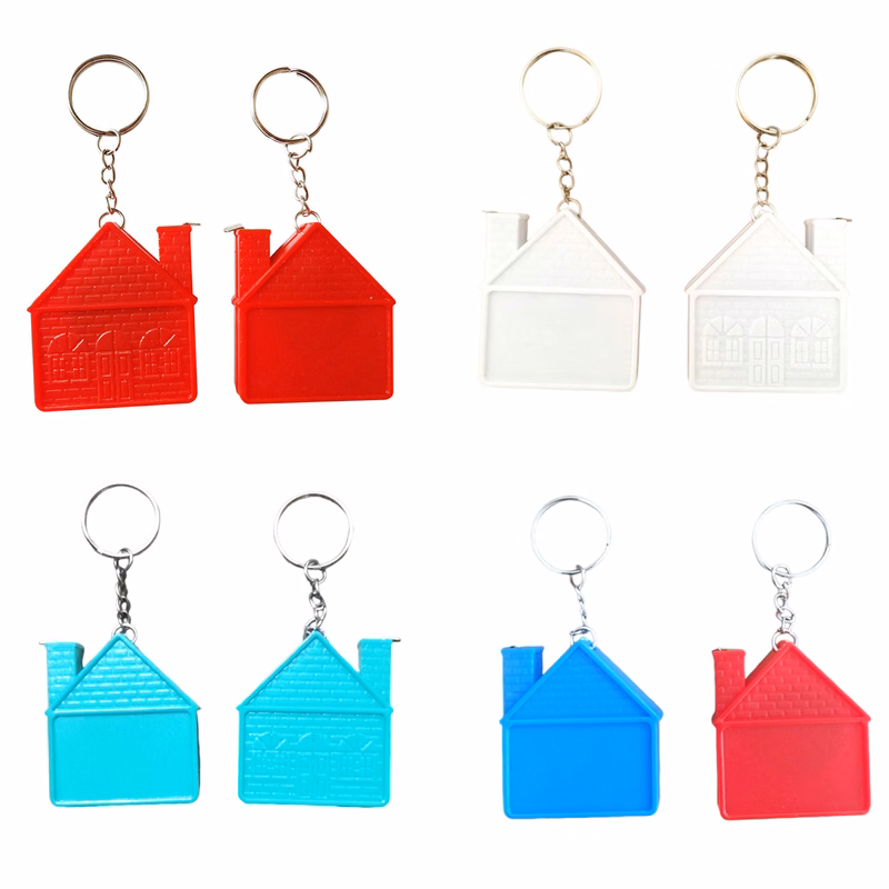 Portable House Shape Ruler W/ Keyring