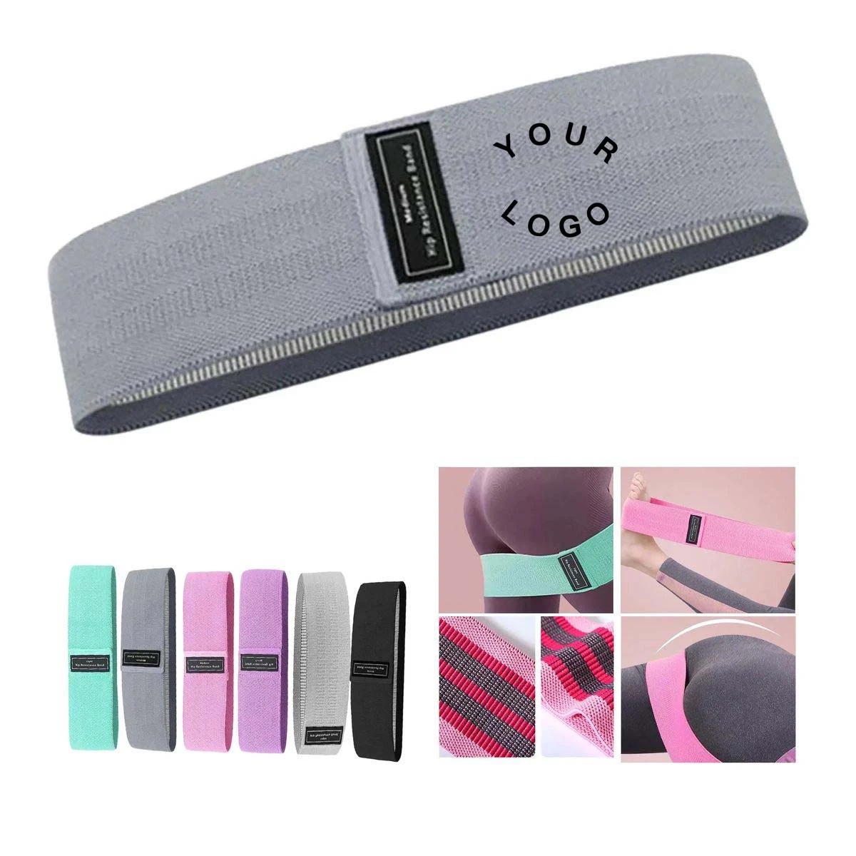 Portable Fitness Resistance Bands with Carry Pouch 1
