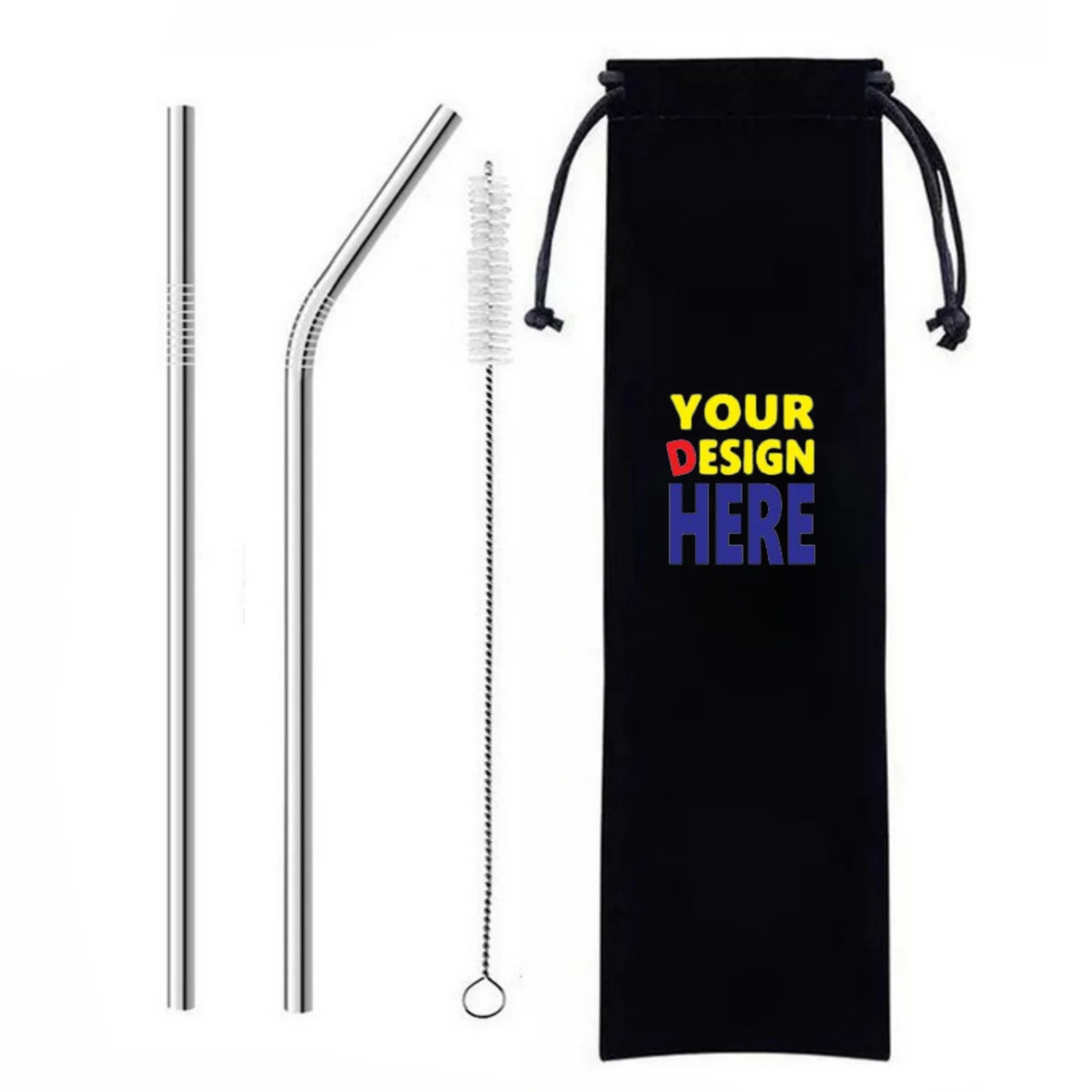 Drinking Straw Kit With Flannel Bag 1
