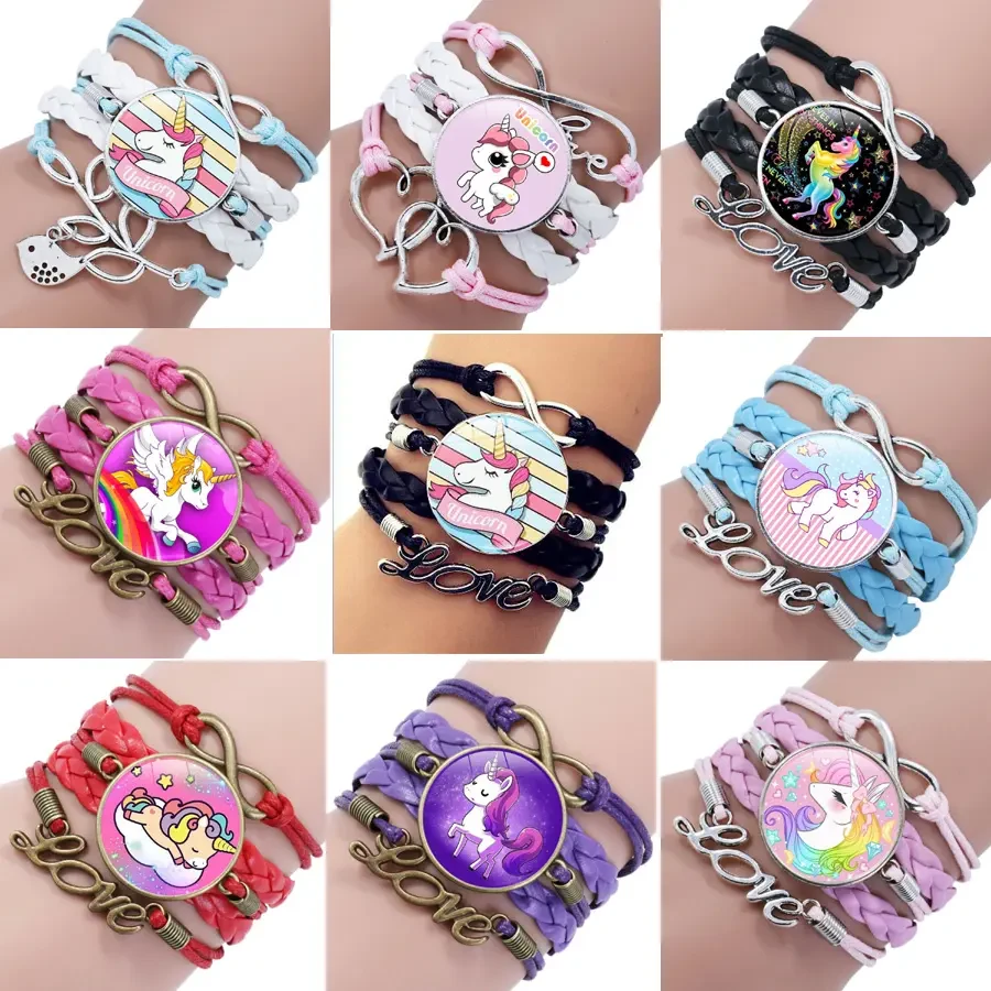 Multi-layer Woven Leather Charm Bracelets 1