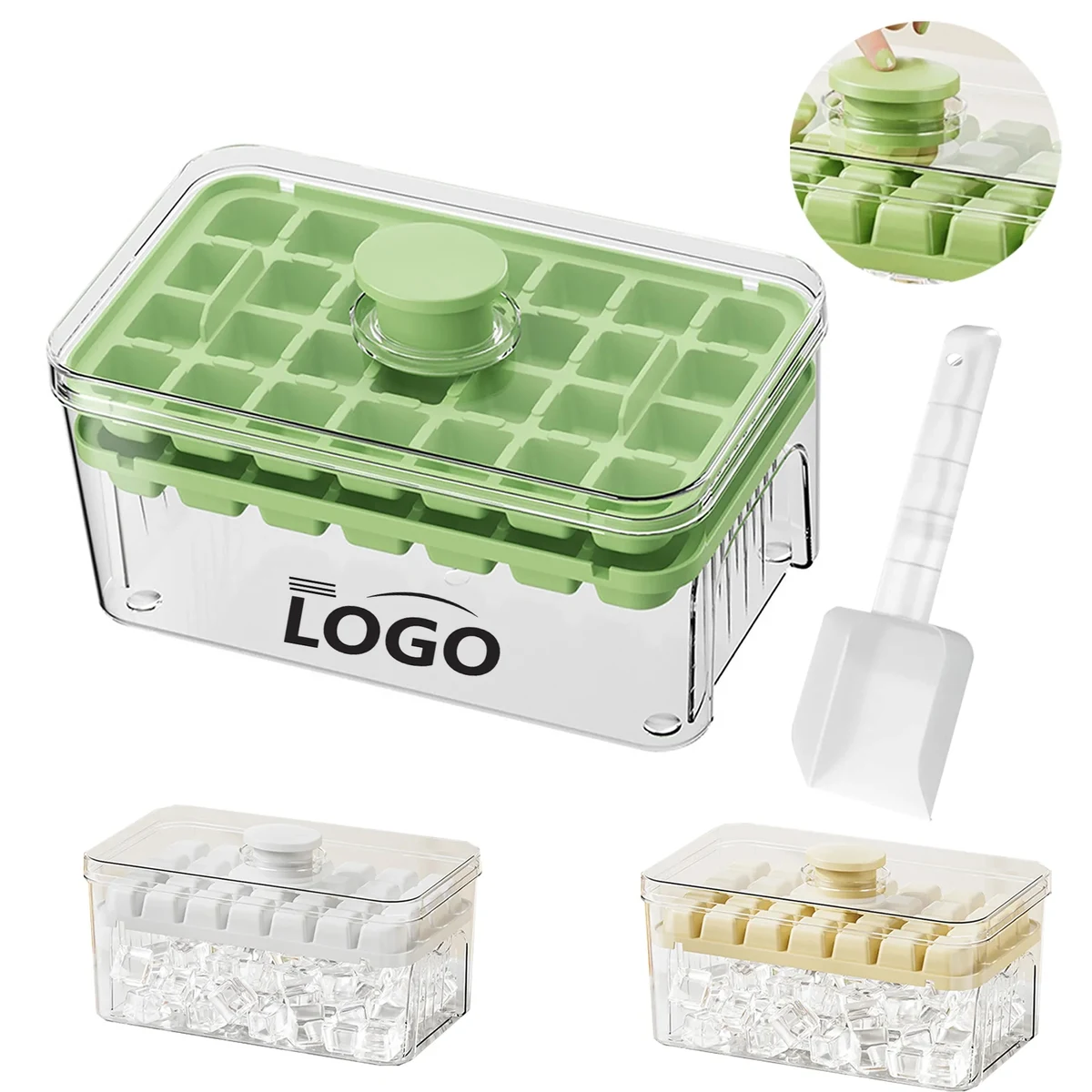 One Button Release Ice Cube Tray 1