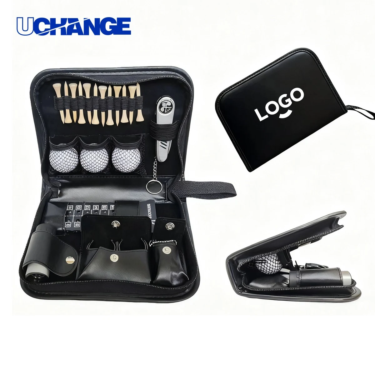 Multifunctional Leather Storage Bag For Golf Accessories 1