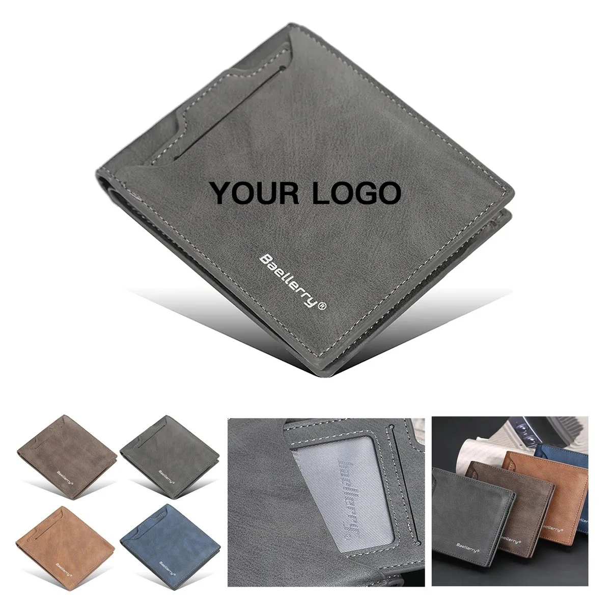 Compact Tri Fold Wallet for Men with Cash and Coin Storage 1