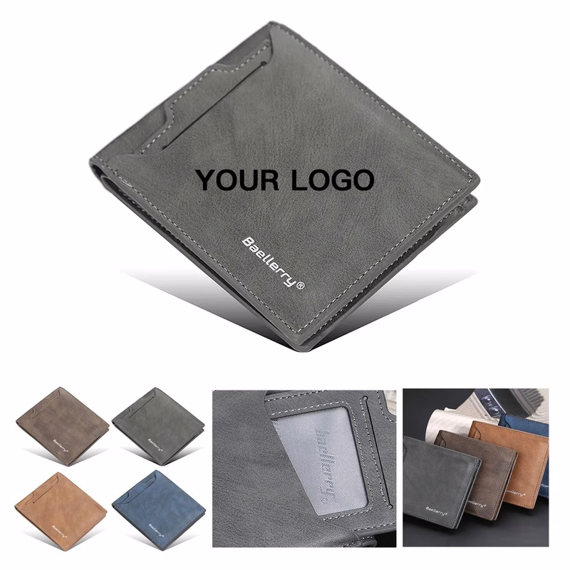 Compact Tri Fold Wallet for Men with Cash and Coin Storage