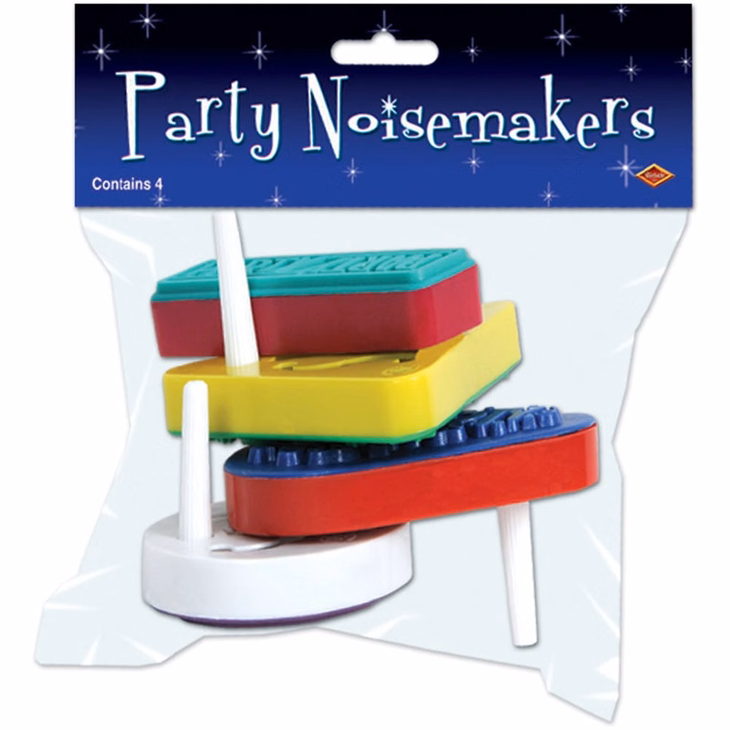 Party Noisemakers - Assorted 4 Pack