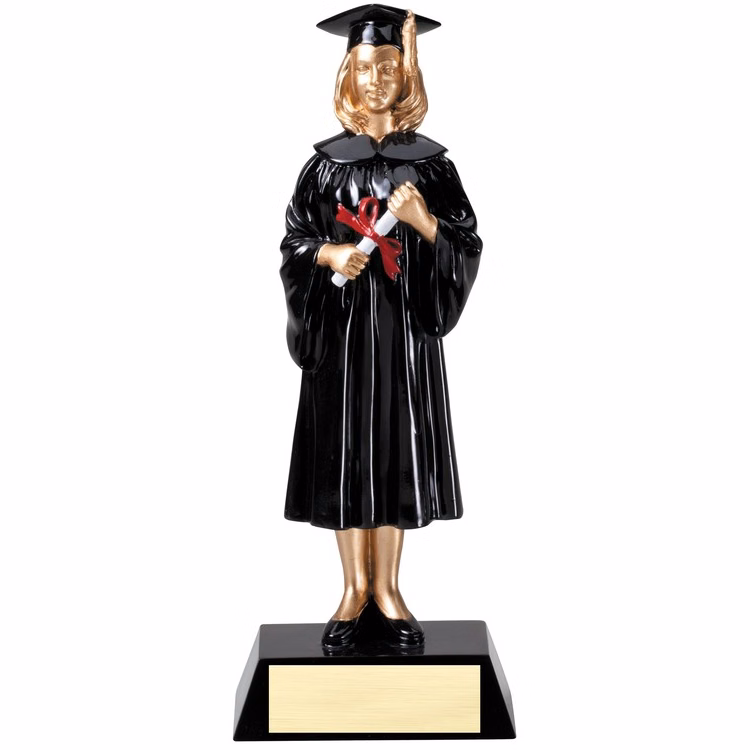 9-1/4" Tall Female Graduate Resin Figure
