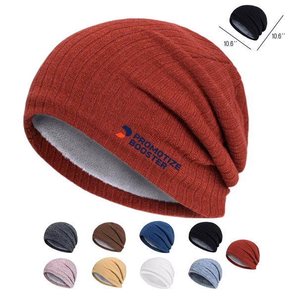 Winter Fleece Warm Knitted Beanie Hat
