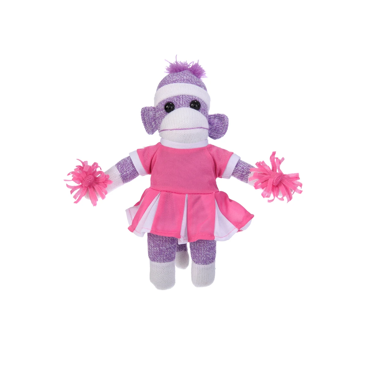 Purple Sock Monkey in Cheerleader Outfit 1