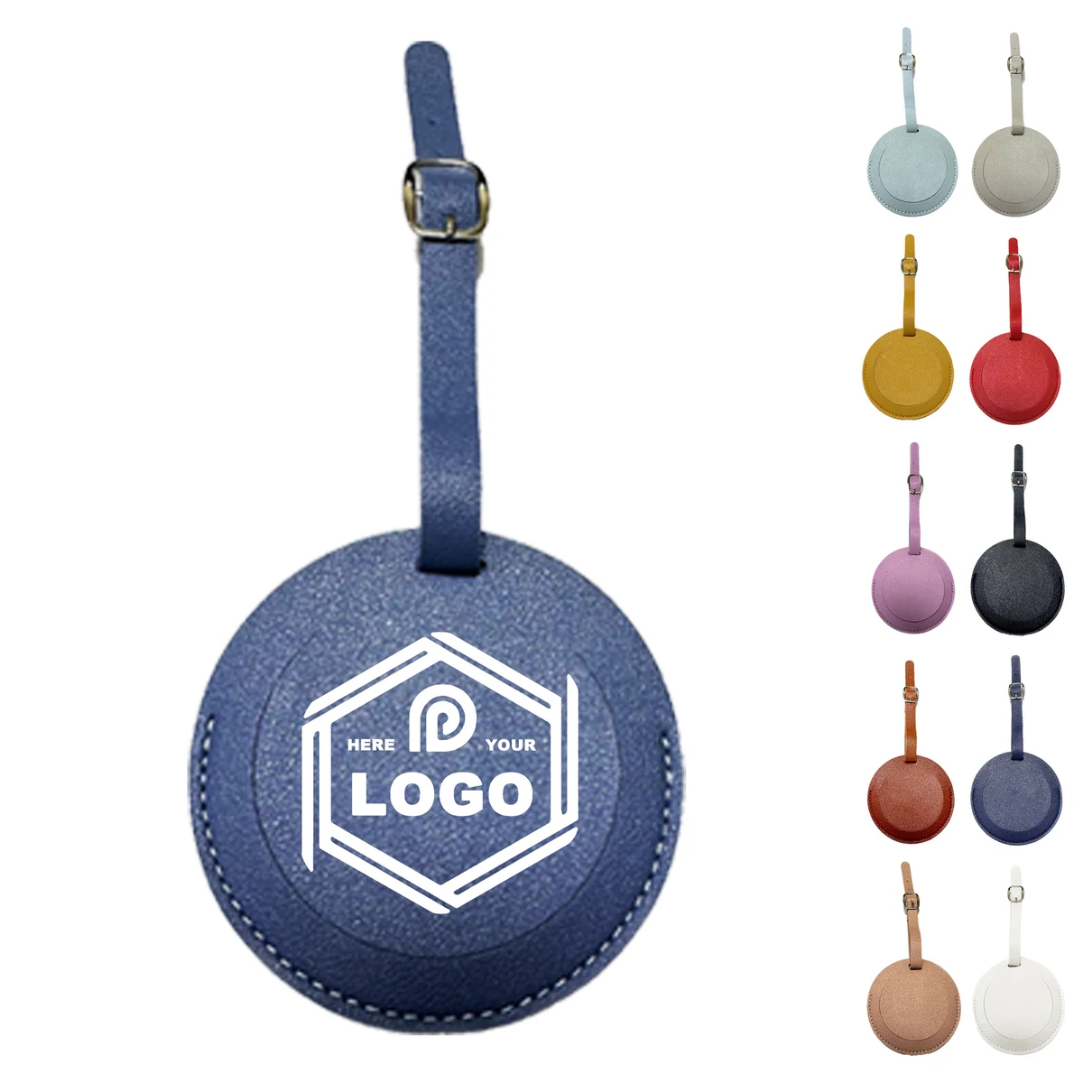 PU Leather Circular Travel Tag 1