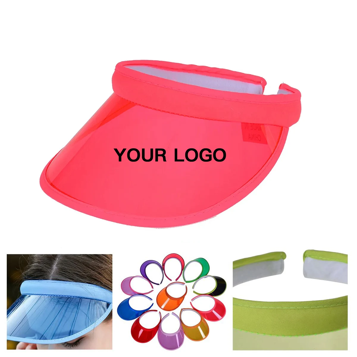 Transparent PVC Visor For Outdoor Sun Protection 1