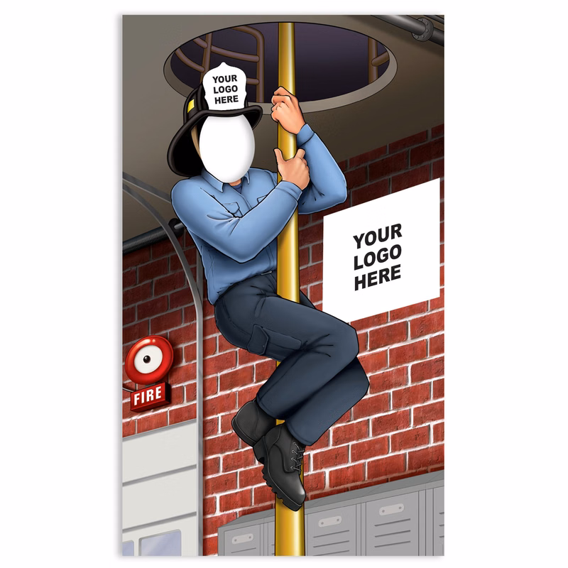 Iconic Fireman's Pole Photo Prop