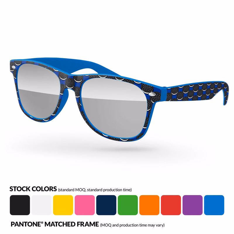 Retro Brushed Wood Mirror Sunglasses
