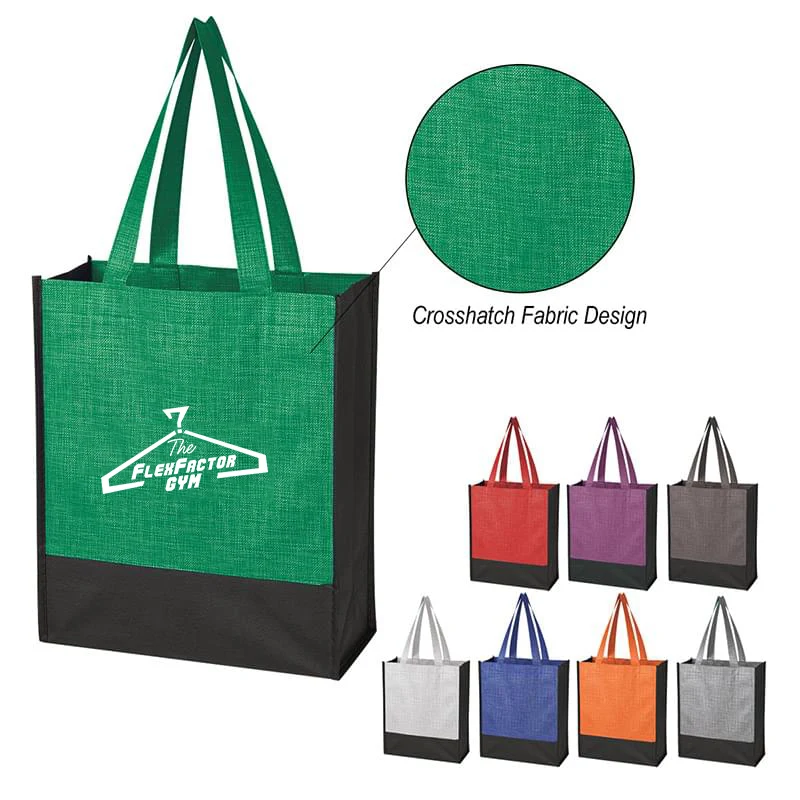 Stylish Colorful Crosshatch Tote Bag 1
