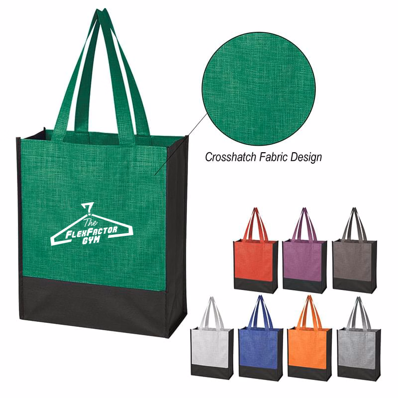 Stylish Colorful Crosshatch Tote Bag