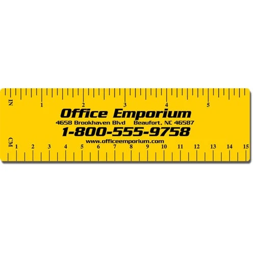 6" Plastic Ruler (Spot Color) 1