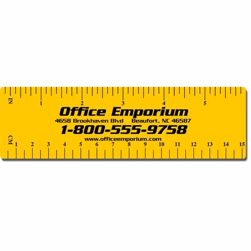 6" Plastic Ruler (Spot Color)
